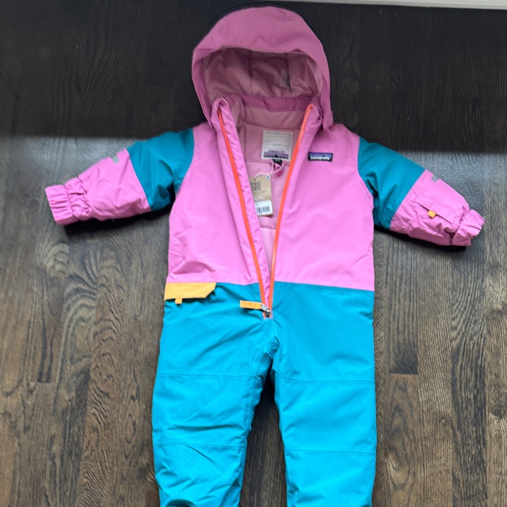 Patagonia Pink and Teal Snowsuit